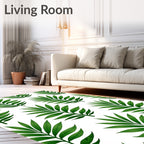 Emerald Green Frond Botanical Repeat Rug