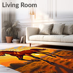 Sunset Gallop Horse Landscape Rug