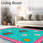 Bright Red Crab Marine Life Rug