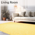 Golden Flowing Curving Landscape Rug