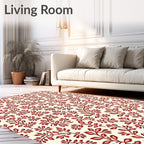 Crimson Vine Botanical Whimsy Rug