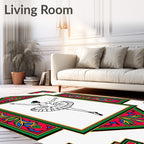 Earthy Tone Ballerina Dance Frame Rug