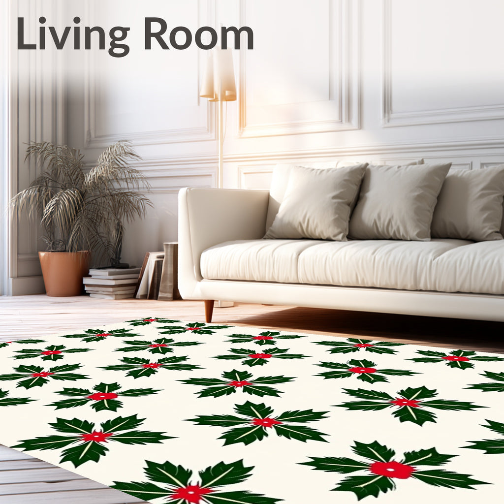 Christmas Holly Berry Blossom Rug