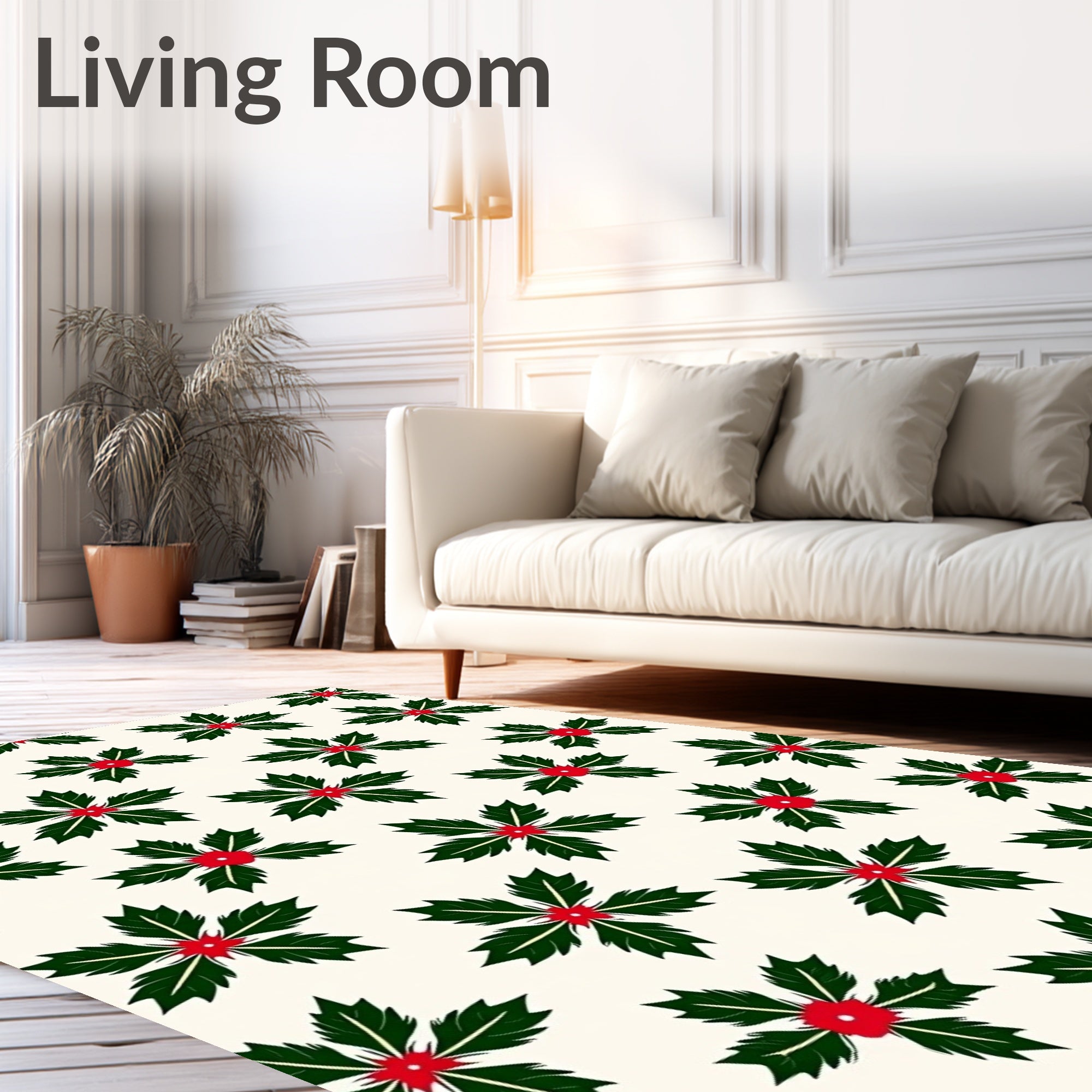 Christmas Holly Berry Blossom Rug