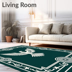 Emerald Majestic Eagle Frame Rug