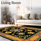 Sun Faces Celestial Border Rug