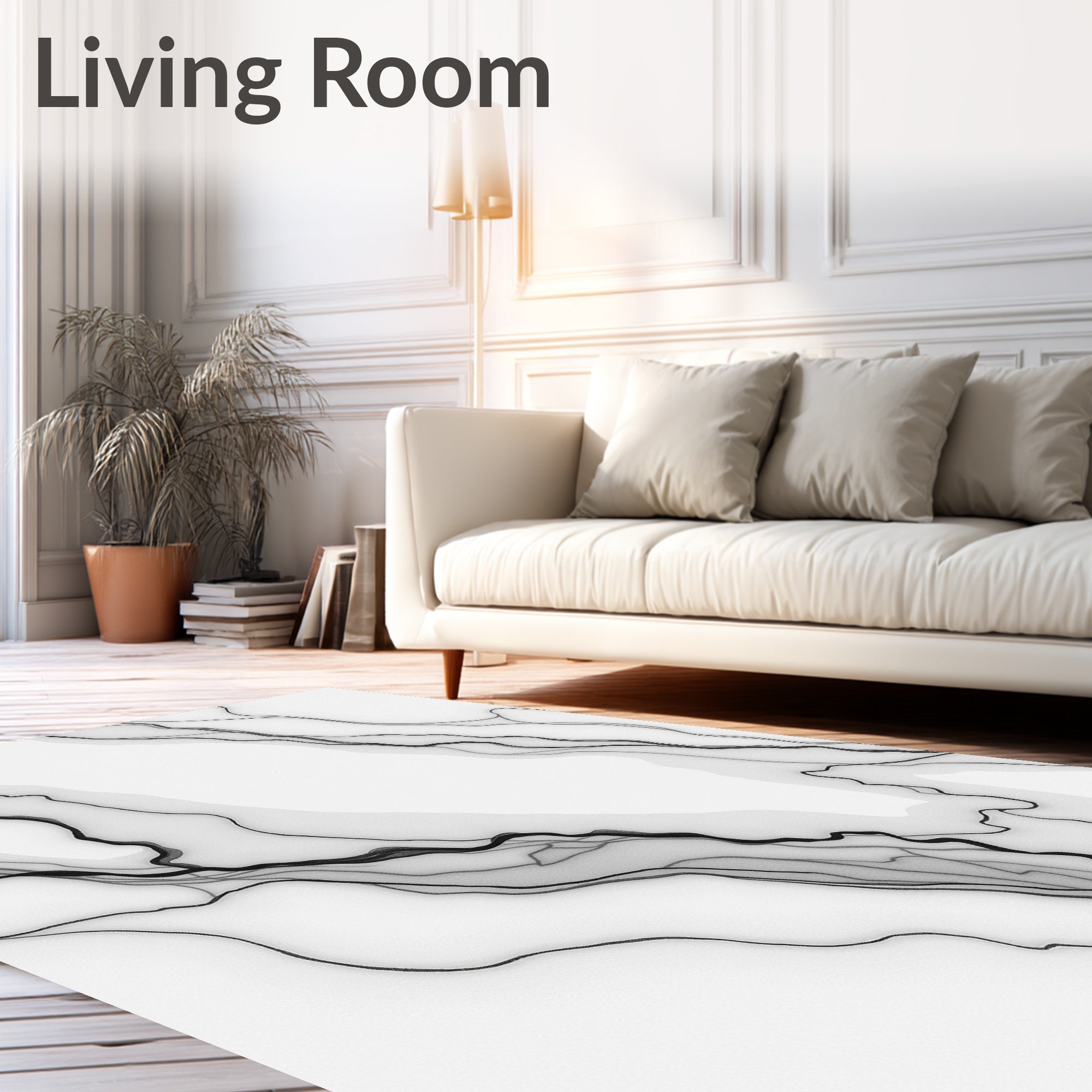 Monochromatic Liquid Flow Abstract Rug