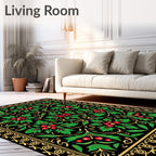 Emerald Berry Holly Garland Rug