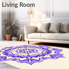 Serene Purple Mandala Floral Rug