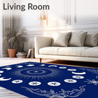 Celestial Night Sky Phases Rug