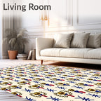 Gold Trophy Blue Ribbon Laurel Wreath Trophies Rug