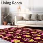 Pink Gold Trophies Geometric Repeats Rug