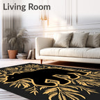 Black Bear Golden Foliage Harmony Rug
