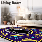 Mystical Black Cat Cosmic Night Rug