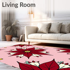 Crimson Floral Blossom Starlet Rug
