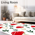 Red Spotted Mushroom Woodland Whimsy Rug