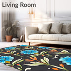 Blue Daisy Botanical Garden Rug