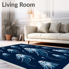 Spooky Blue Ghost Gathering Rug
