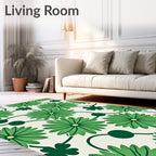 Lush Green Daisy Vine Rug