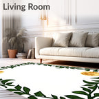 Golden Moon Vine Border Rug