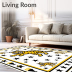 Golden Tiger Cub Starry Night Rug