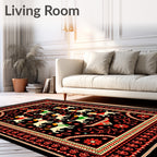 Whimsical Red Dog Folk Art Rug