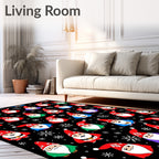 Christmas Gnome And Snowflake Collage Rug