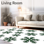Emerald Green Pinecone Scatter Rug