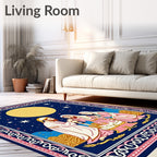 Celestial Nativity Scene Night Rug