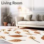 Autumn Leaves in Earthy Tones Rug