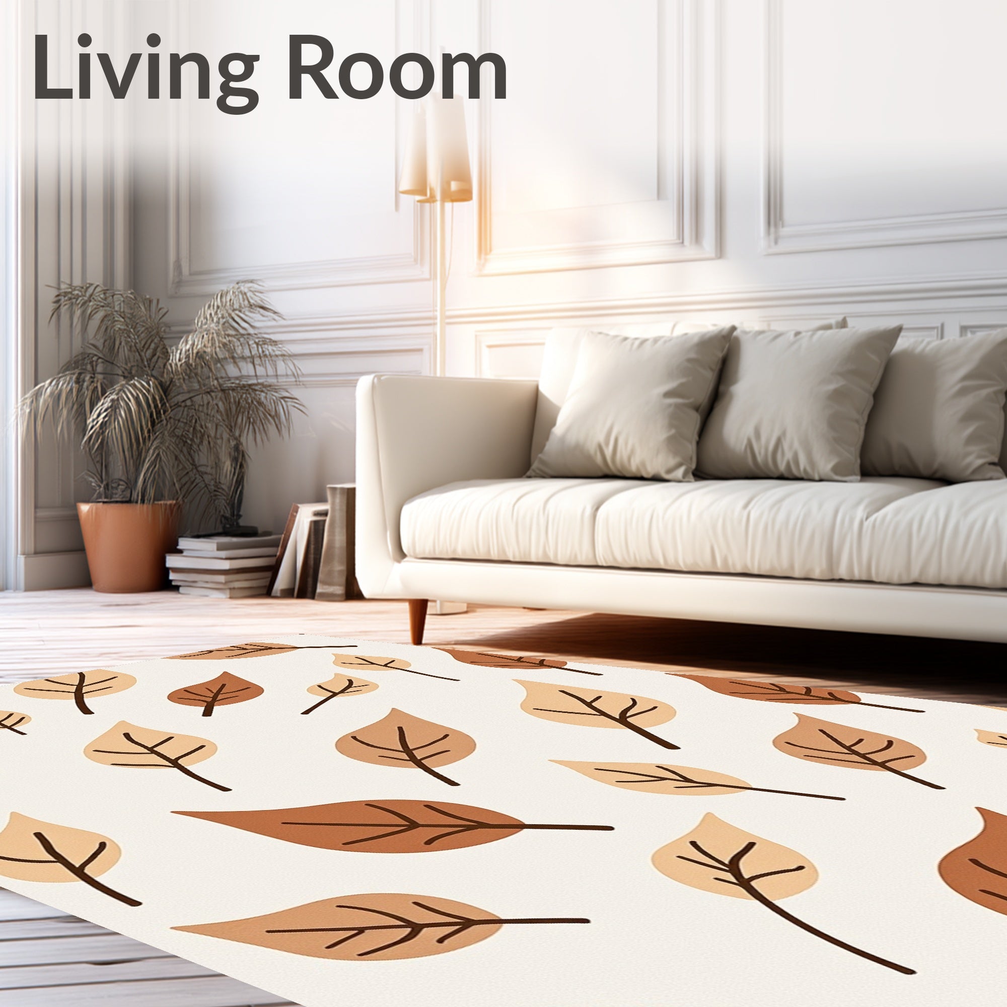 Autumn Leaves in Earthy Tones Rug