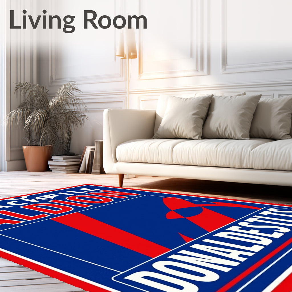 Bold Red Abstract Lines Rug