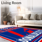 Bold Red Abstract Lines Rug