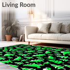 Green Dinosaur Tree Forest Rug