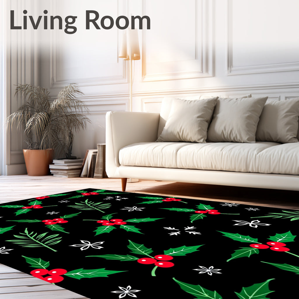 Red Holly Berry Holiday Accents Rug