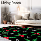 Red Holly Berry Holiday Accents Rug