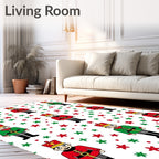 Red Green Festive Soldier Stars Rug