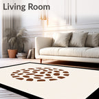 Organic Brown Polka Dot Circle Rug