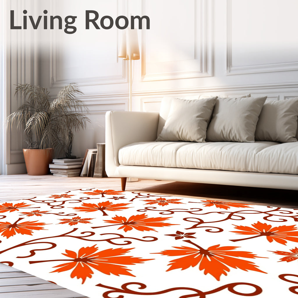 Autumn Maple Leaf Vine Rug
