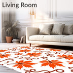 Autumn Maple Leaf Vine Rug