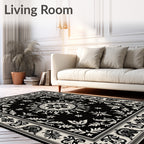 Ornate Radial Floral Inlay Rug