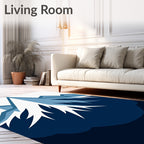 Deep Blue Mountain Peaks Rug