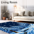 Winter Wonderland Snowy Pine Forest Rug