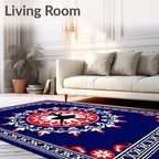 Royal Blue Ballerina Medallion Rug