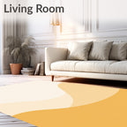 Earthy Dunes Curve Abstract Rug
