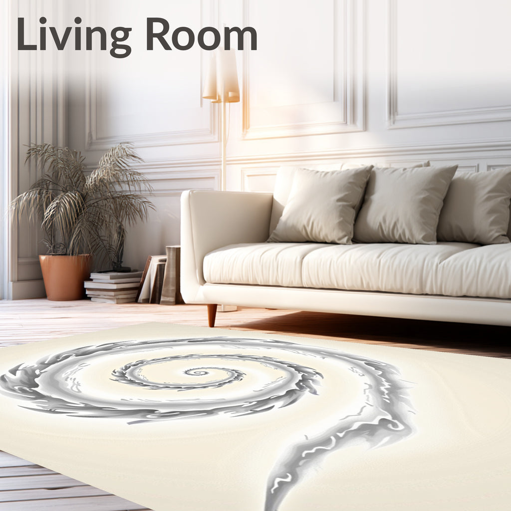 Monochromatic Spiral Form Rug