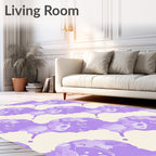 Lavender Abstract Organic Shape Rug
