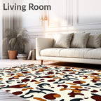 Terra Cotta Abstract Organic Shapes Rug