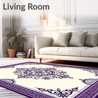 Deep Purple Ornamental Medallion Rug