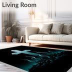 Aquatic Gothic Cross Fire Rug